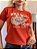 TSHIRT NO ALGODÃO GOLA NA RIBANA WILD WEST CHAPÉU-TERRA COTA - Imagem 1
