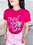 TSHIRT NO ALGODÃO GOLA NA RIBANA LOLA FIT - ROSA PINK - Imagem 1