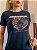 TSHIRT NO ALGODÃO GOLA NA RIBANA TIGER PEDRARIA- PRETO - Imagem 1