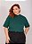 BLUSA GOLA ALTA PLUS SIZE BÁSICA - VERDE MUSGO - Imagem 3