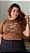 TSHIRT NO ALGODÃO PLUS SIZE COFFE PEDRARIA-AVELÃ - Imagem 1