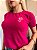TSHIRT BORDADA MINIMALISTA NO ALGODÃO GOLA NA RIBANA FLORES GALHO-ROSA PINK - Imagem 1