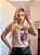 TSHIRT NO ALGODÃO GOLA NA RIBANA MULHER ONÇA- NUDE - Imagem 2
