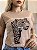 TSHIRT NO ALGODÃO GOLA NA RIBANA LEOPARDO PEDRARIA-NUDE - Imagem 1