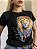 TSHIRT NO ALGODÃO GOLA NA RIBANA LEÃO DE JUDÁ- PRETO - Imagem 1