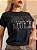 TSHIRT NO ALGODÃO GOLA NA RIBANA COICE DE MULA- PRETA - Imagem 1