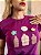 TSHIRT NO ALGODÃO GOLA NA RIBANA JARRO FLORES - ROXO UVA - Imagem 1