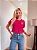 CROPPED ALGODÃO BORDADO GOLA NA RIBANA GIRASSOL - ROSA PINK - Imagem 4