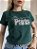 TSHIRT NO ALGODÃO GOLA NA RIBANA PARIS GUITERIZADO-VERDE MUSGO - Imagem 1