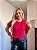 CROPPED ALGODÃO BORDADO MINIMALISTA GOLA NA RIBANA LAÇOS-ROSA PINK - Imagem 3