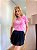 TSHIRT NO ALGODÃO GOLA NA RIBANA CORAÇÃO ALTO RELEVO-ROSA IORGUTE - Imagem 3