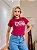 TSHIRT NO ALGODÃO GOLA NA RIBANA BLOOMING-ROSA PINK - Imagem 3