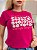 TSHIRT NO ALGODÃO GOLA NA RIBANA BLOOMING-ROSA PINK - Imagem 1