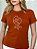TSHIRT FEMININA CATÓLICA NOSSA SENHORA DE FÁTIMA PONTO DE LUZ- TERRA COTA - Imagem 1