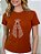 TSHIRT NO ALGODÃO GOLA NA RIBANA NOSSA SENHORA APARECIDA PEDRARIA -TERRA COTA - Imagem 1