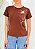 TSHIRT FLOR TINTA GLITERIZADA - CHOCOLATE - Imagem 4