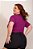 TSHIRT PLUS SIZE CORAÇÃO LANTEJOULA - ROXO UVA - Imagem 3