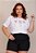 TSHIRT PLUS SIZE FÉ AMOR PAZ PÉROLA - BRANCA - Imagem 2