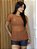 BLUSA FEMININA ARRASTÃO - TERRA COTA - Imagem 5
