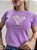 TSHIRT CORAÇÃO FLORES PEDRARIA - LILÁS - Imagem 1