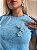TSHIRT FLOWERS CROCHÊ E PÉROLAS - AZUL BEBÊ - Imagem 5