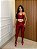 CONJUNTO FITNESS CALÇA E TOP SHINE - MARSALA - Imagem 1
