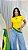 TSHIRT BRASIL BANDEIRA BORDADA - AMARELA - Imagem 7
