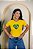TSHIRT BRASIL CORAÇÃO 3D - AMARELO - Imagem 1