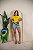 TSHIRT BRASIL ESTRELAS BORDADA - AMARELA - Imagem 5