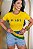 TSHIRT BRASIL ESTRELAS BORDADA - AMARELA - Imagem 1