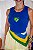 REGATA NA RIBANA BRASIL BORDADO 3D CORAÇÃO BANDEIRA- AZUL - Imagem 1