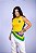 REGATA NA RIBANA BRASIL BRASÃO BORDADO - AMARELA - Imagem 2