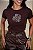 TSHIRT BORDADA BOTA FLORES - MARROM - Imagem 1