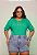 TSHIRT PLUS SIZE BORDADA BRASIL BANDEIRA-VERDE - Imagem 2