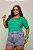 TSHIRT PLUS SIZE BORDADA BRASIL BANDEIRA-VERDE - Imagem 1