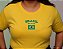 TSHIRT PLUS SIZE BORDADA BRASIL BANDEIRA-AMARELA - Imagem 3