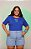 TSHIRT PLUS SIZE BORDADA BRASIL BANDEIRA- AZUL - Imagem 2