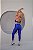 CONJUNTO FITNESS CALÇA E TOP SHINE - AZUL BIC - Imagem 2