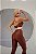 CONJUNTO FITNESS CALÇA E TOP SHINE - MARROM - Imagem 2
