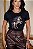 TSHIRT NO ALGODÃO CAVALO EM PÉ PEDRARIA - PRETO - Imagem 1