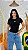 TSHIRT BRASIL BANDEIRA BORDADA - PRETA - Imagem 1