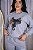 BLUSA MOLETOM COUNTRY CELA FLORES PEDRARIA - CINZA - Imagem 1