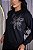 BLUSA MOLETOM FLOR ALTO RELEVO - PRETO - Imagem 1