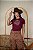 T-SHIRT BORDADA BOTA FLORES - MARSALA - Imagem 1