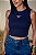 CROPPED REGATA COUNTRY NA RIBANA LONGHORN - AZUL MARINHO - Imagem 1