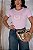 TSHIRT CARA URSINHO BORDADA - ROSA BEBÊ - Imagem 1
