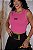 CROPPED REGATA NA RIBANA MIU MIU BORDADO - ROSA - Imagem 1