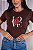 TSHIRT BORDADA LOVE FLOR - MARROM - Imagem 1