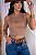 CROPPED REGATA COUNTRY NA RIBANA CAVALO COURO - NUDE - Imagem 1