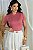BLUSA BÁSICA CANELADA FEMININA - ROSA SECO - Imagem 1